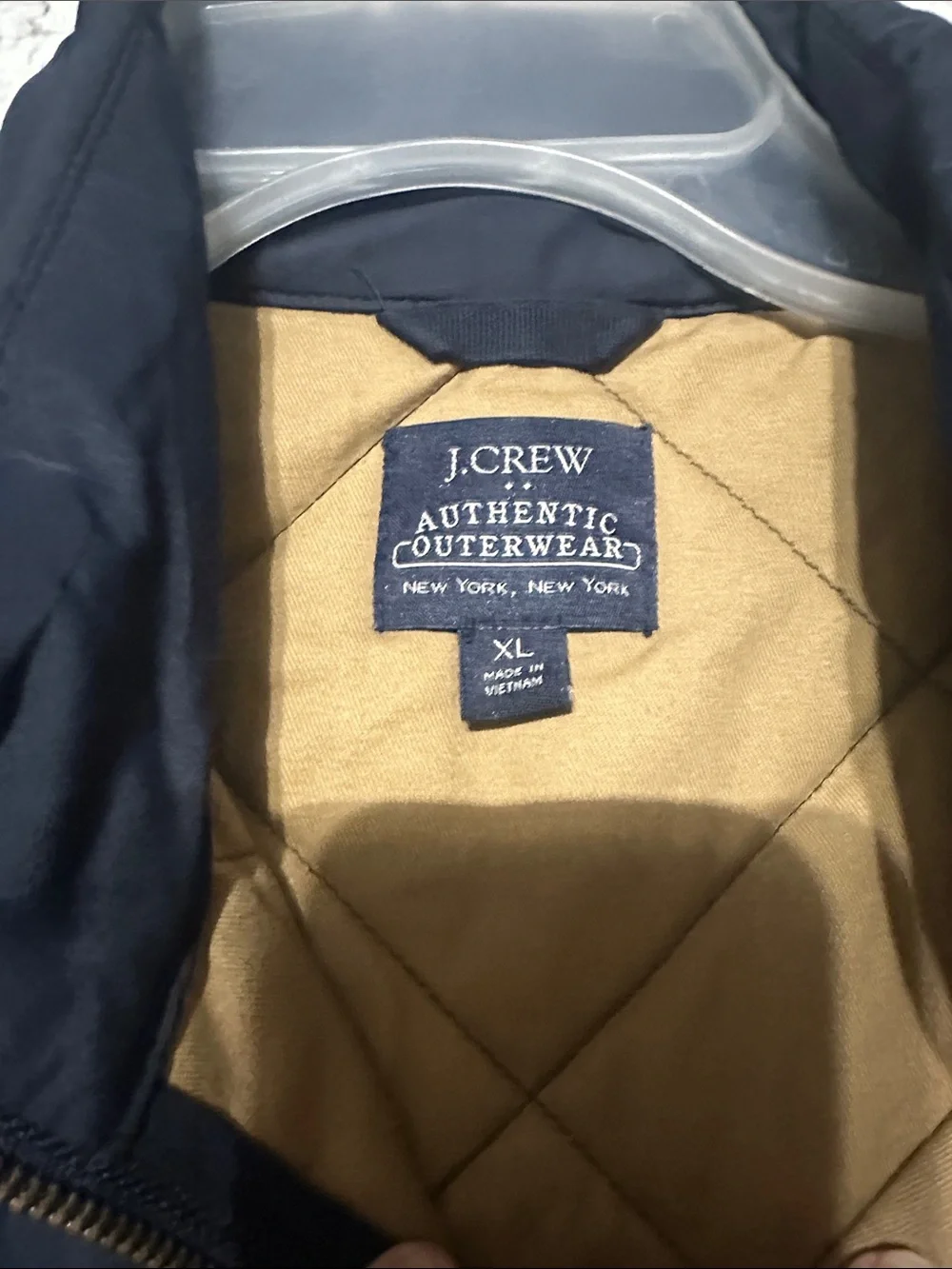 J. Crew  Quilted Vest in Navy and Khaki